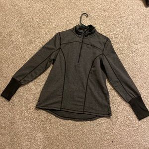 Grey and black zip up sweatshirt